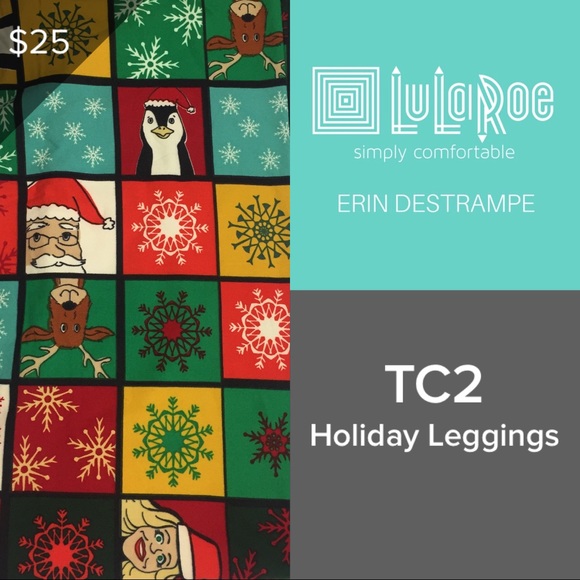 LuLaRoe Pants - FINAL DROP! LuLaRoe Holiday Leggings TC2